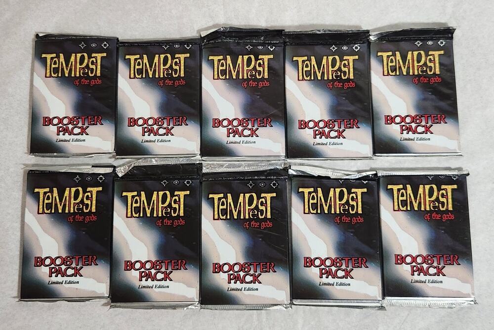 Tempest Of The Gods Booster Packs Lot Of 10 Limited Edition 1995 Brand New